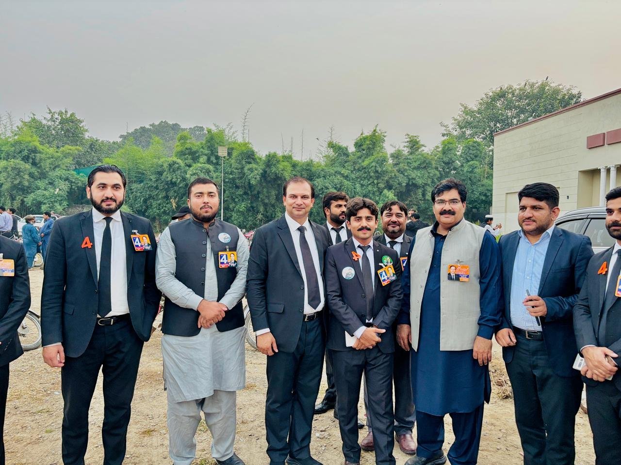 Winning moments of Member Punjab Bar Counsel Sir Umar Hayat Bhatti ASC and Former Twice Member Punjab Bar Counsel Sir Rana Saif Ullah Khan AHC with Advocate Mufakhar Ali Nawaz Bowgun, Adv Umar Farooq Sidhu Sahib & AHC Ch Mubashar Iqbal Bowgun Sahib